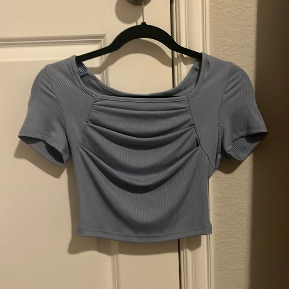 SHEIN blue crop top!